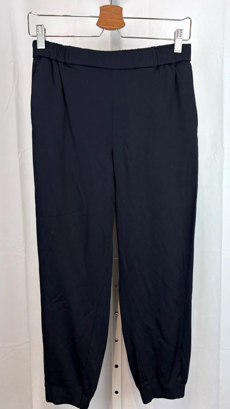 COS Womens 34 US XS Pull On Ankle Jogger Pants Wool Blend Elastic Waist Black